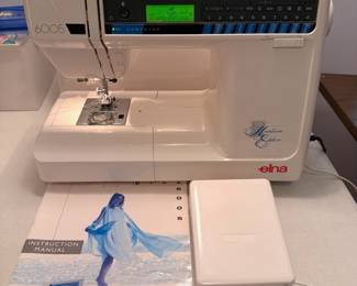 Elna Heirloom Edition Model 6005 sewing machine with cover and original manual
