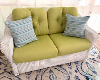 Very nice Lloyd Flanders wicker furniture.  All pieces will be sold separately.  Cushions have been replaced with non-Lloyd Flanders cushions