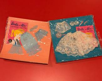 Ca. 1959 Mattel Barbie Fashion Undergarments #919 and Floral Petticoat #921, both in original packaging w/booklet