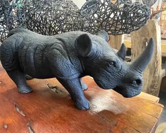 hand carved rhino