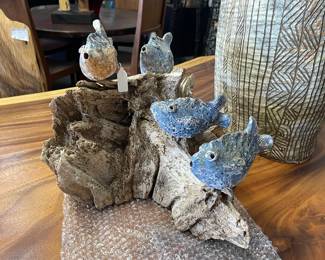 unique decor with ceramic fish