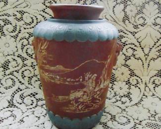 Terracotta Oriental Theme Vase