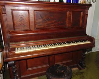 Victorian Upright Piano By Cunningham Co.
