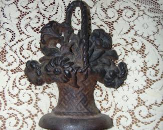 Cast Iron Basket Door Stop