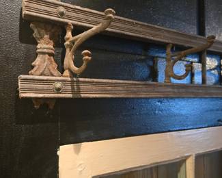 unusual set of 19th C wall hooks