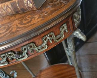 stunning bronze and inlay European stand