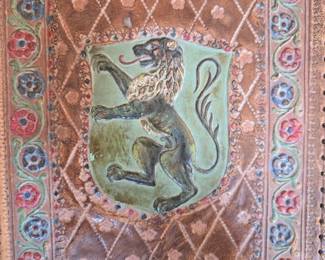 exceptional leather covered book on Spain
