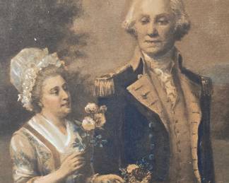 A flowery rendition of George & Martha circa 1908