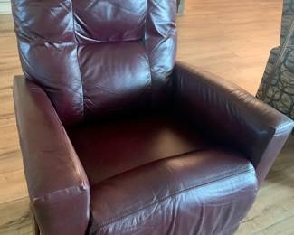 Almost new leather lazy boy recliner