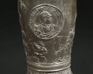Imperial German Wilhelm II Pewter Beaker