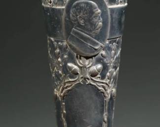 Imperial German Bismarck Pewter Trumpet Beaker