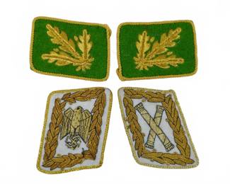 German High-Ranking Collar Tabs, (4)