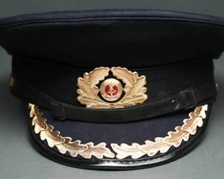 East German Volksmarine Cap w/ Admiral Upgrades