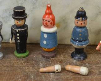 German Erzgebirge Folk Art Miniature Figures (10)