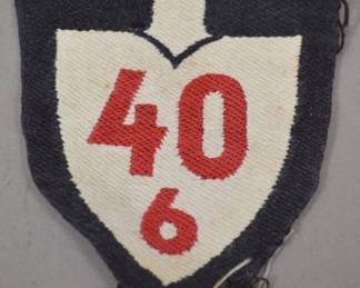 WWII German RAD Enlisted Sleeve Spade Patch (40/6)