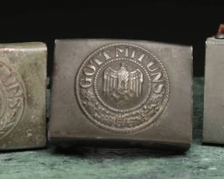 German WWI-WWII Enlisted Belt Buckles (3)