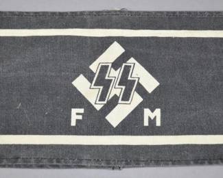 WWII German SS FM Armband with RZM Tag