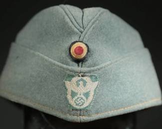 WWII-Style German Police Wool Overseas Side Cap