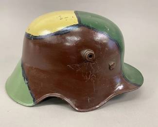 German WWI M16 Camo Steel Helmet Reproduction