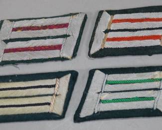 German WWII Heer Collar Tabs, (4)