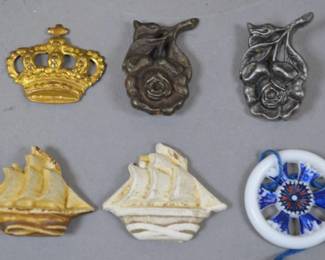 WWII German WHW Badges – Mixed Materials (6)
