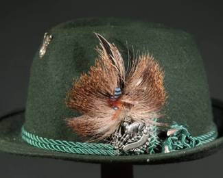 Vintage German Alpine / Tyrolean Green Wool Felt