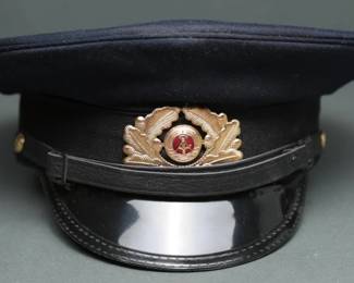 East German Volksmarine Visor Cap, Dated 1986