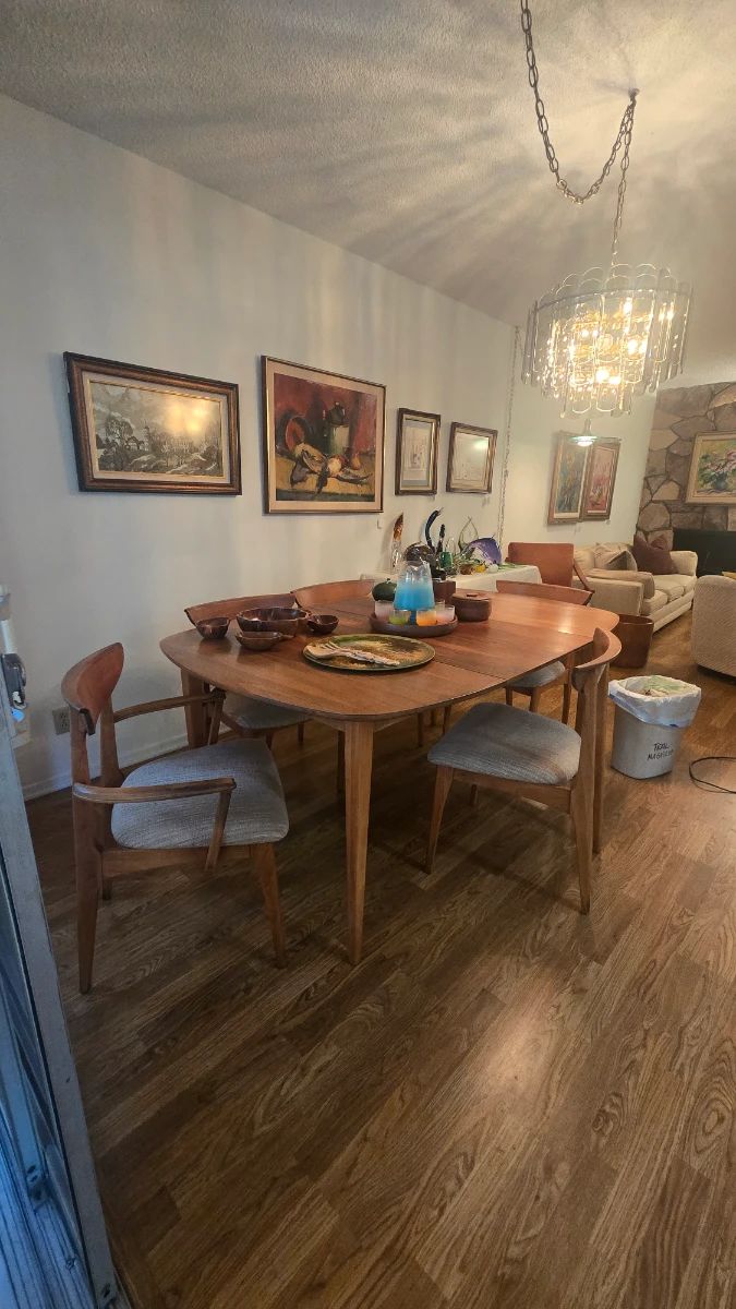 MCM dining table & 5 chairs