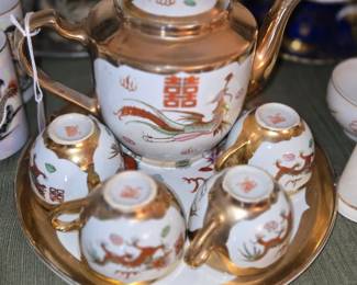 Double Happiness Chinese tea set