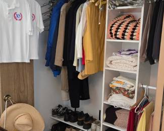 Mostly men's clothing, shoes, accessories