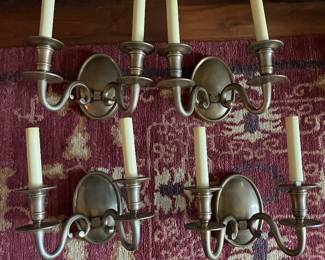 Sold Brass Wall Sconces