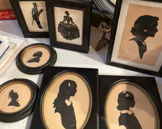 OLD black and white silhouettes