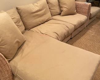 Rattan Sectional with comfy cushions
