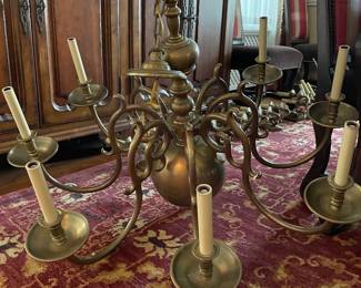 Large Solid Brass Chandelier - Make a statement!