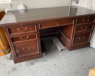 Large Deep Brown Executive Desk 