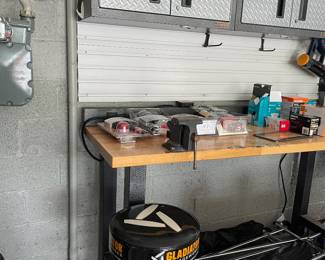 Gladiator Garageworks - Work Station.  Cabinet, Bench & Stool 