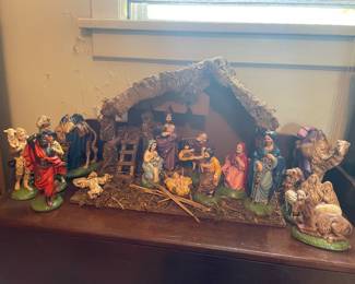Vintage Nativity Set $65.00