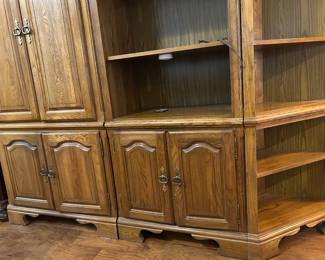 Entertainment Center- Kincaid Hunter's Court Solid Oak 3-Piece Made in USA