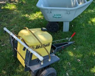 Fertilizer Spreader & Wheelbarrow