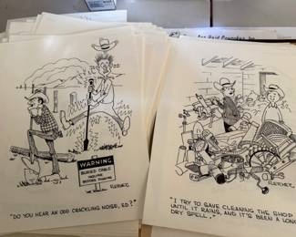 Huge collection of original drawings by Cartoonist Don Fletcher