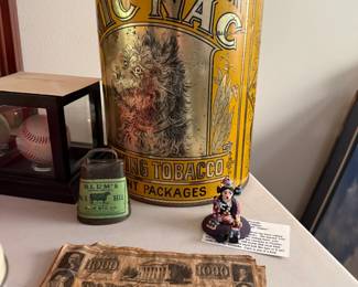 Rare Antique large Nic Nac Tin