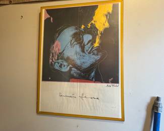 Andy Warhol “Hermann Hesse” 1985 Suhrkamp Verlag Exhibition / Publishing Poster, Framed