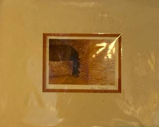 Ann Pierce Signed Architectural Interior Watercolor / Mixed Media Artwork