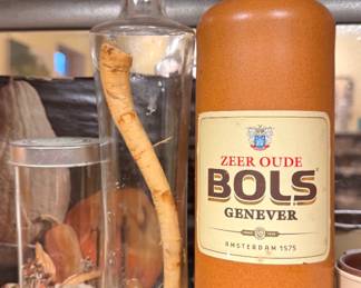 Bols Zeer Oude Genever Amsterdam Stoneware Liquor Bottle, Roots