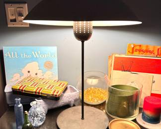 MCM Black Dome Table Lamp