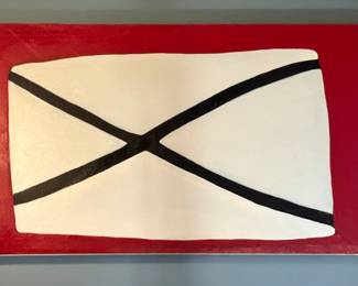 Mid-Century Style Geometric Abstract Painting