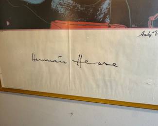 Andy Warhol “Hermann Hesse” 1985 Suhrkamp Verlag Exhibition / Publishing Poster, Framed