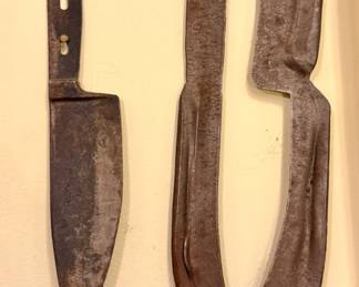 Primitive Industrial Iron Knife Wall Art Assemblage