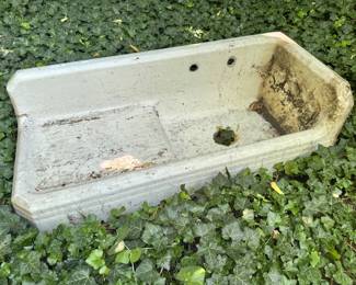 Cast Iron Wall-Mount Utility / Farmhouse Sink with Backsplash