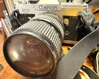 Canon FT 35mm SLR Camera Body, Macro Zoom Lens with Rokunar 62mm Filter,